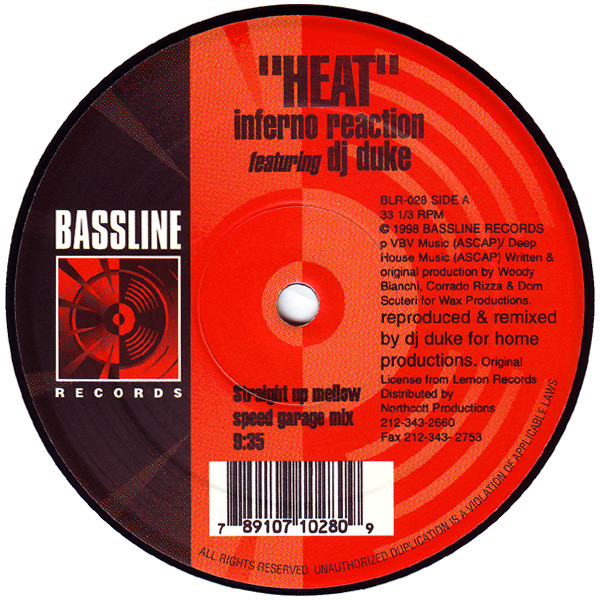 Inferno Reaction Featuring DJ Duke - Heat | Bassline Records (BLR-028)