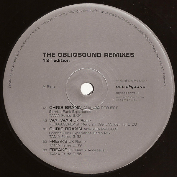 Various - The Obliqsound Remixes 12" Edition | ObliqSound (823889900311) Various - The Obliqsound Remixes 12" Edition | ObliqSound (823889900311)