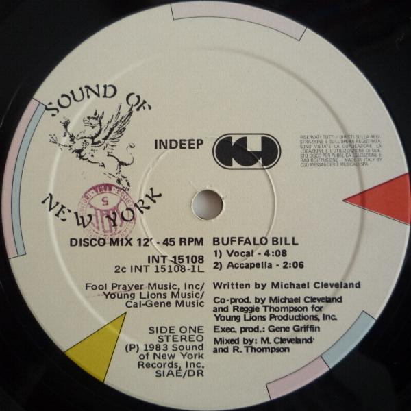 Indeep - Buffalo Bill | CGD (INT 15108) - 3