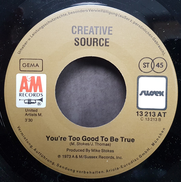 Creative Source - Who Is He, And What Is He To You | A&M Records (13 213 AT) - 3