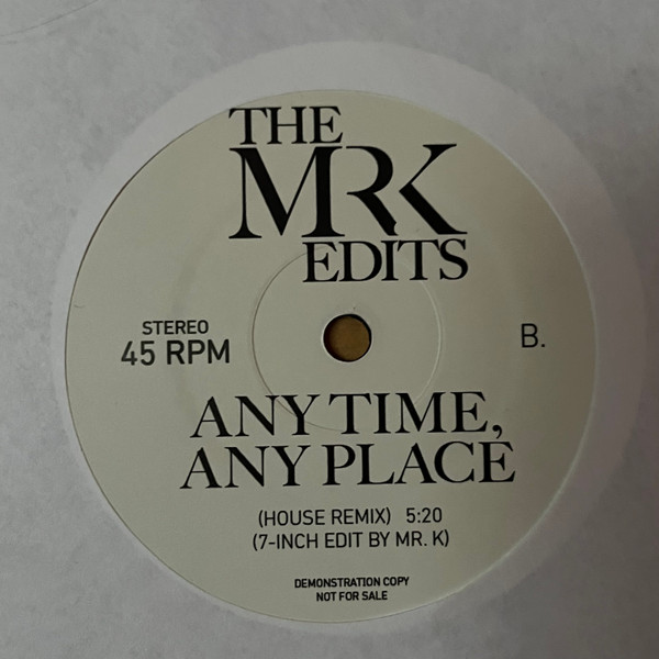 Mr. K - Remember The Time / Any Time Any Place | Most Excellent Unlimited (MXMRK-2076) - 2 Mr. K - Remember The Time / Any Time Any Place | Most Excellent Unlimited (MXMRK-2076) - 2