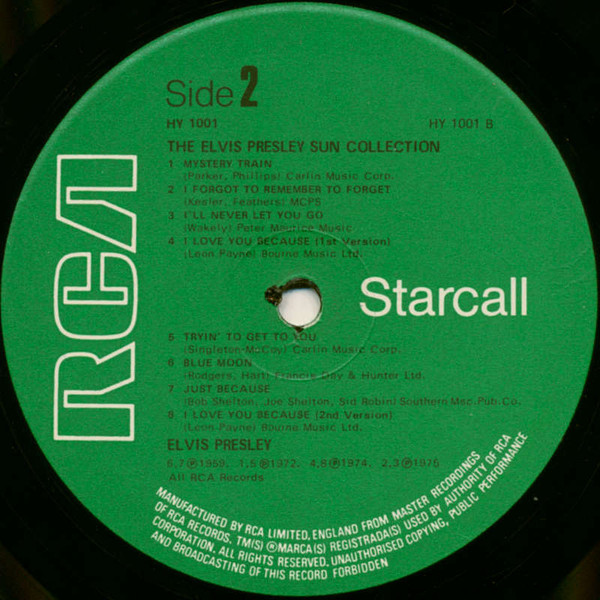 Elvis Presley - The Sun Collection | RCA (HY 1001) - 3