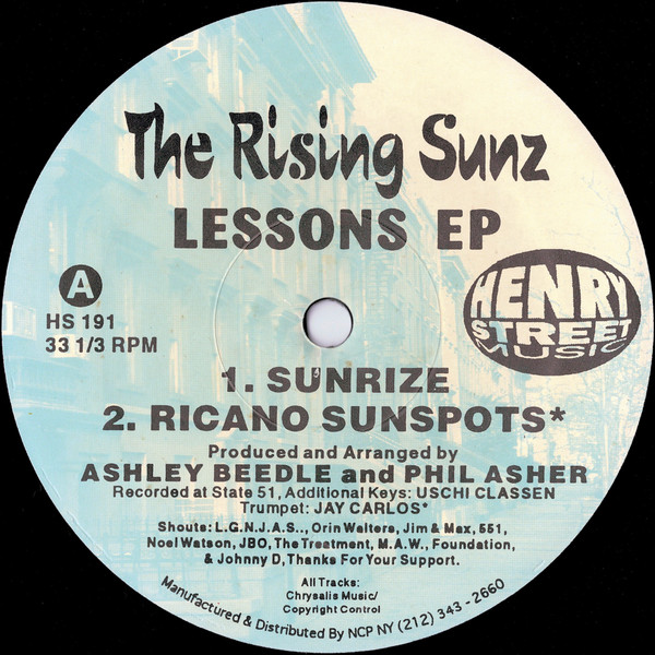 The Rising Sunz - Lessons EP | Henry Street Music (HS 191)