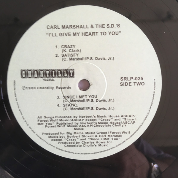 Carl Marshall & The S.D.'S - I'll Give My Heart To You | Superfly Records (SRLP-025) - 4