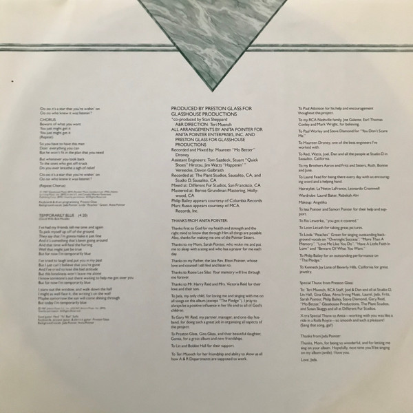 Anita Pointer - Love For What It Is | RCA (6419-1-R) - 3