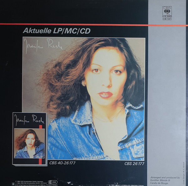 Jennifer Rush - The Power Of Love | CBS (CBSA 12.5003) - 2