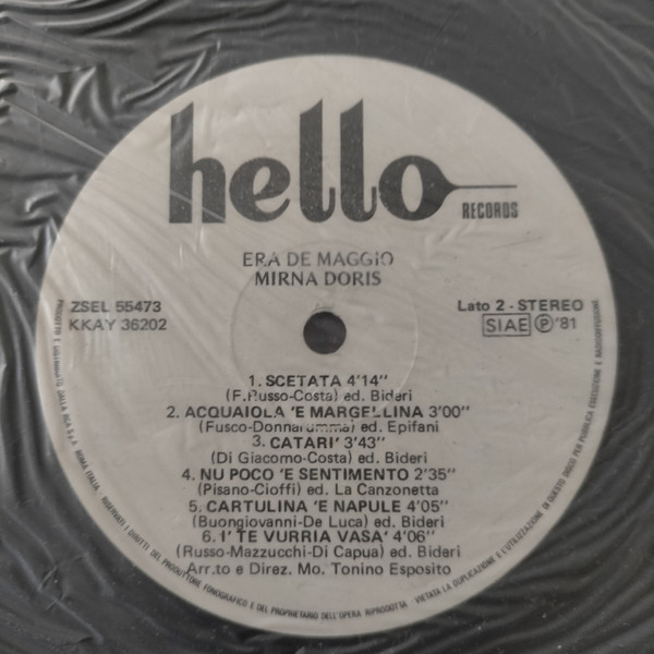 Mirna Doris - Era De Maggio | Hello Records (ZSEL 55473) - 4 Mirna Doris - Era De Maggio | Hello Records (ZSEL 55473) - 4