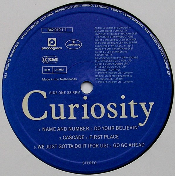 Curiosity Killed The Cat - Getahead | Mercury (842 010 1) - 2