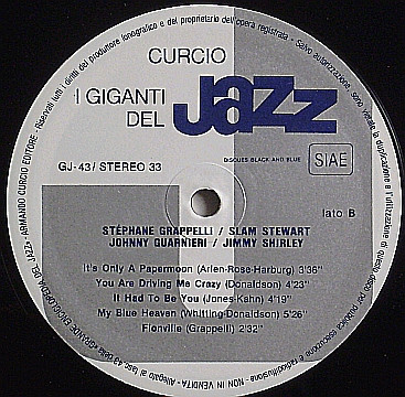 Stéphane Grappelli / Slam Stewart / Johnny Guarnieri / Jimmy Shirley - I Giganti Del Jazz Vol. 43 | Curcio (GJ-43) - 4