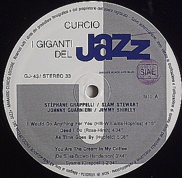 Stéphane Grappelli / Slam Stewart / Johnny Guarnieri / Jimmy Shirley - I Giganti Del Jazz Vol. 43 | Curcio (GJ-43) - 3