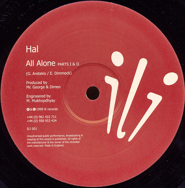 Hal - All Alone | Ili Records (ILI 001) - main