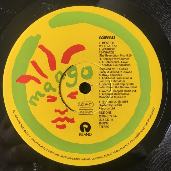 Aswad - Too Wicked E.P. | Mango (12 MNG 771) - 3