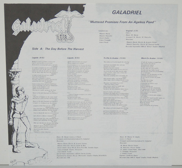 Galadriel - Muttered Promises From An Ageless Pond | Daga Discos (LP - 0005) - 4