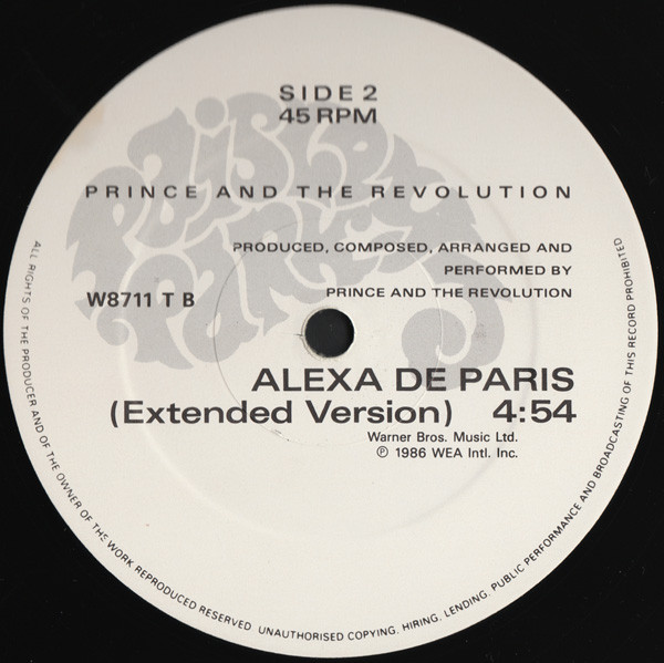Prince And The Revolution - Mountains (Extended Version) | Paisley Park (W8711 T) - 4 Prince And The Revolution - Mountains (Extended Version) | Paisley Park (W8711 T) - 4