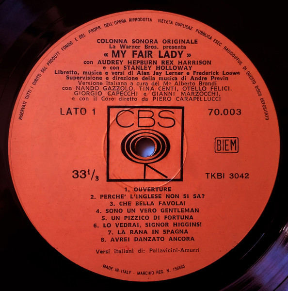 Audrey Hepburn , Rex Harrison , Stanley Holloway - Lerner & Loewe - My Fair Lady | CBS (70.003) - 2