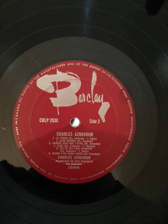 Charles Aznavour - Charles Aznavour Accompagné Par Paul Mauriat Et Son Orchestre | Barclay (CBLP 2036) - 3
