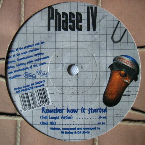 Phase IV - Remember How It Started | Peanuts Records (PE 2003-2)
