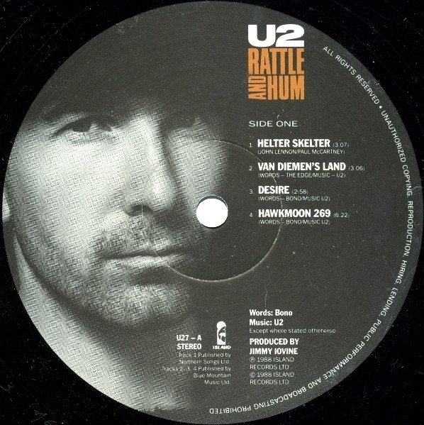 U2 - Rattle And Hum | Island Records (U27) - 2