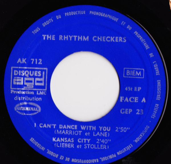The Rhythm Checkers - A L'Olympia | Disques AGD (GEP 23) - 2