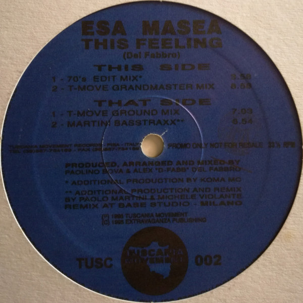 Esa Masea - This Feeling | Tuscania Movement (TUSC 002) - 2
