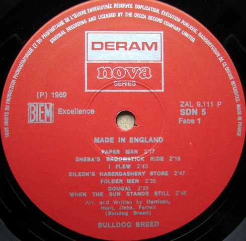 Bulldog Breed - Made In England | Deram (SDN 5) - 3