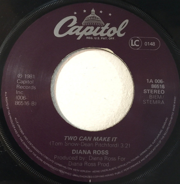 Diana Ross - Work That Body | Capitol Records (1A 006-86516) - 4