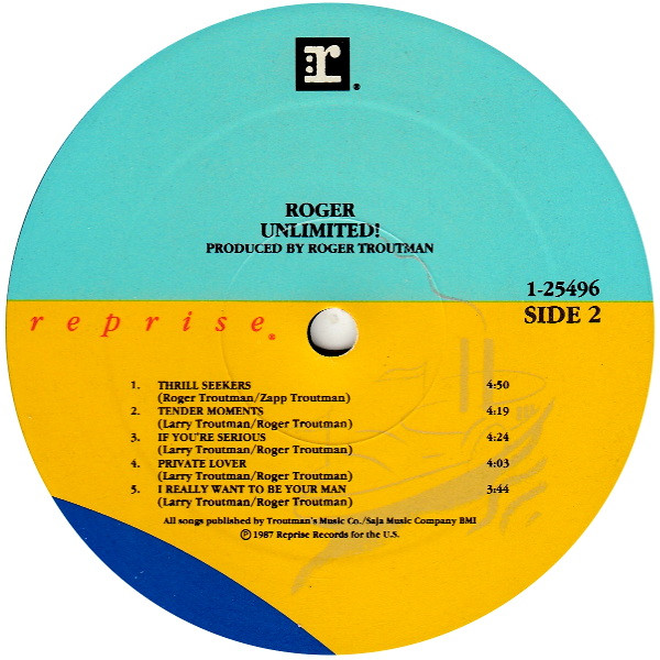 Roger Troutman - Unlimited! | Reprise Records (1-25496) - 3 Roger Troutman - Unlimited! | Reprise Records (1-25496) - 3