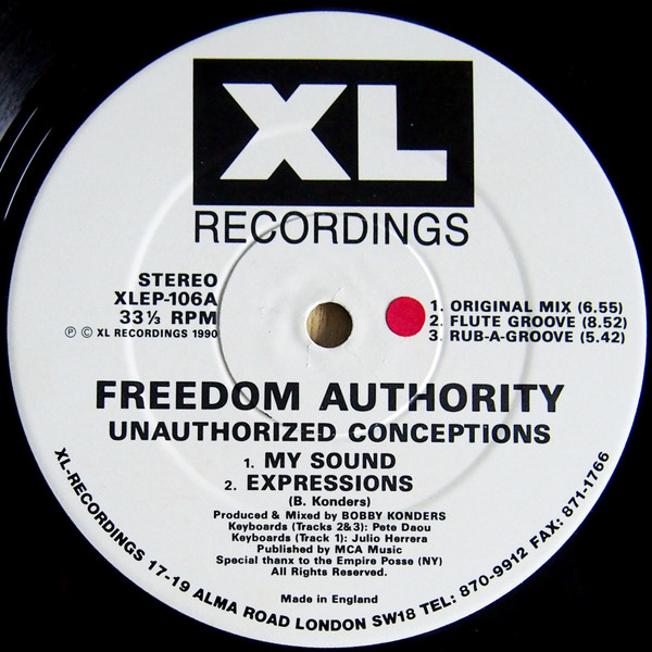 Freedom Authority - Unauthorized Conceptions | XL Recordings (XLEP 106) - 3