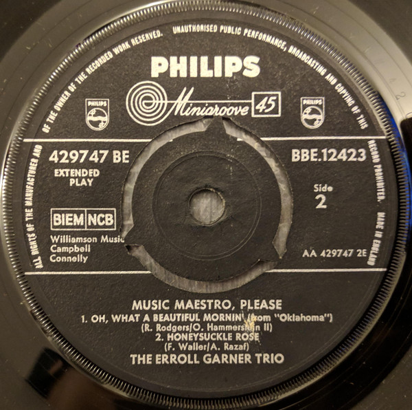 Erroll Garner Trio - Music Maestro, Please | Philips (BBE 12423) - 4