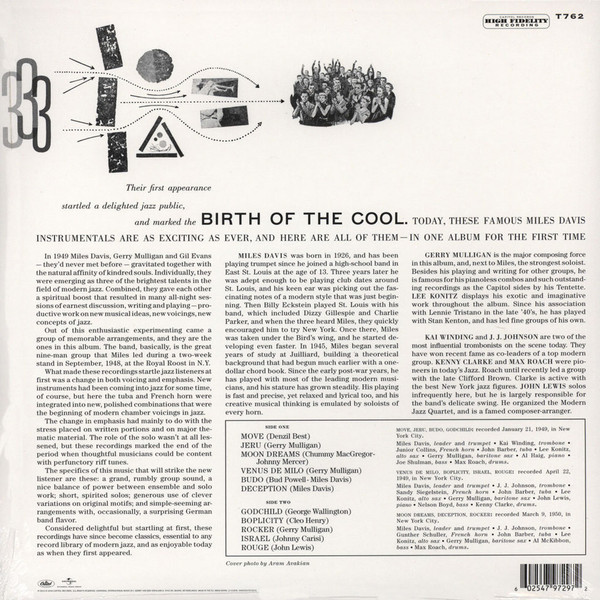 Miles Davis - Birth Of The Cool | Capitol Records (T762) - 2