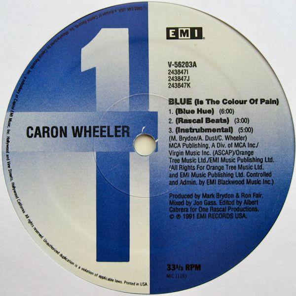 Caron Wheeler - Blue (Is The Colour Of Pain) | EMI (V-56203)