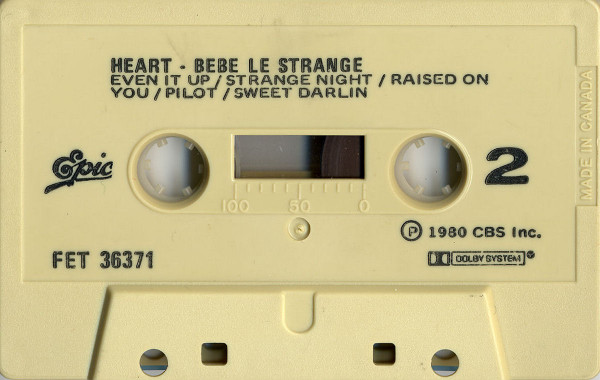Heart - Bebe Le Strange [Cassette] | Epic (FET 36371) - 4