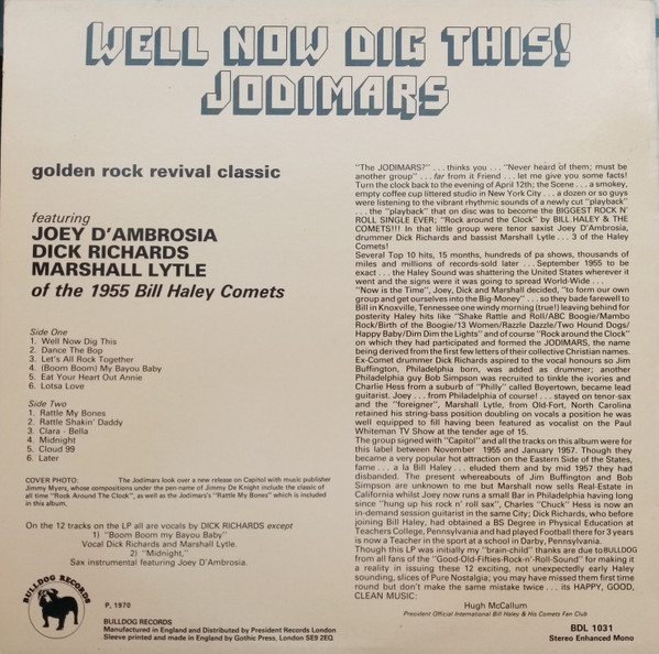 The Jodimars - Well Now Dig This! | Bulldog Records (BDL 1031) - 2