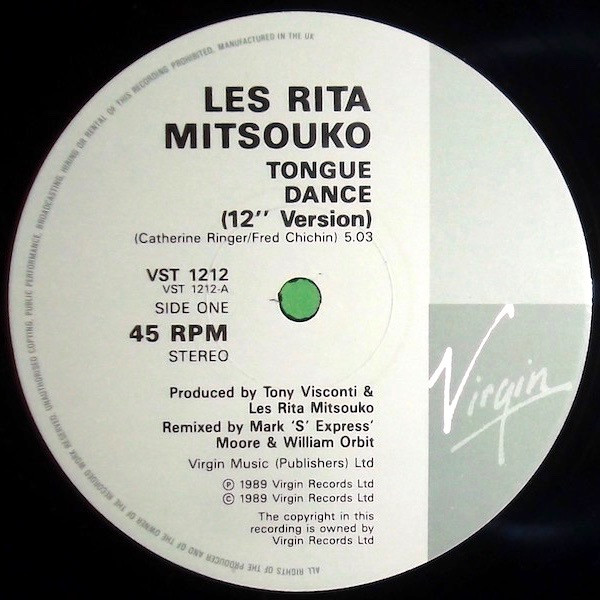 Les Rita Mitsouko - Tongue Dance | Virgin (VST 1212) - 2