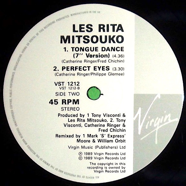 Les Rita Mitsouko - Tongue Dance | Virgin (VST 1212) - 3