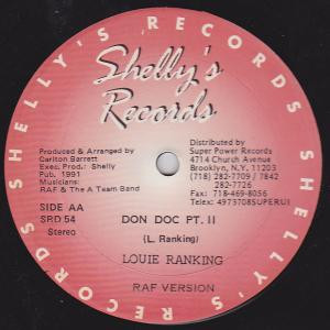 Louie Rankin - Don Doc | Shelly's Records (SRD 54) - 2