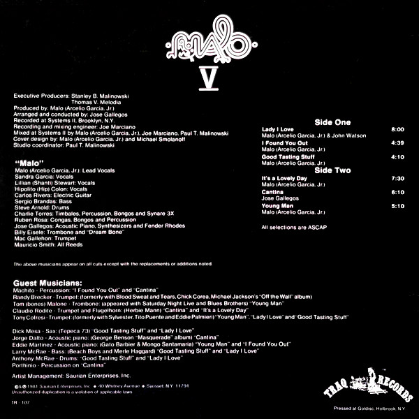 Malo - V | Traq Records (TR-107) - 2 Malo - V | Traq Records (TR-107) - 2