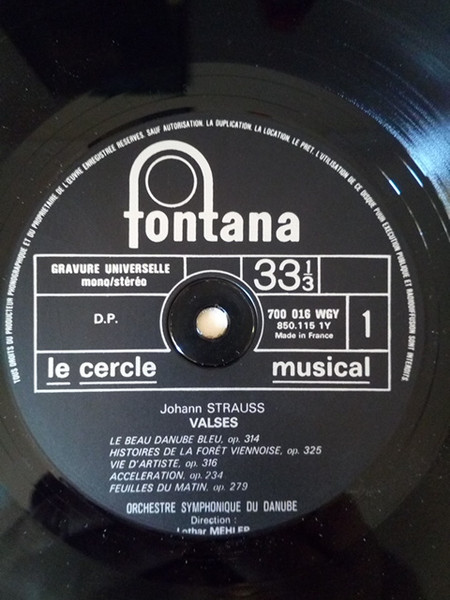 Johann Strauss Jr. - 10 Valses De Strauss | Fontana (700 016) - 3