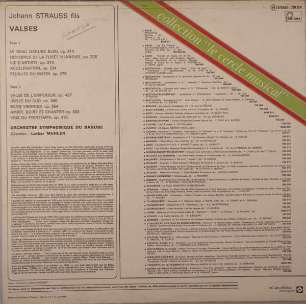 Johann Strauss Jr. - 10 Valses De Strauss | Fontana (700 016) - 2