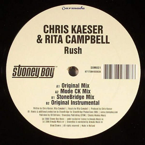 Chris Kaeser & Rita Campbell - Rush | Stoney Boy Music (SBM031) - main