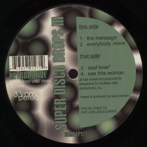 Retroactive - Super Disco Drops III | Bronze Mocha Music (BMM EP127) - 2