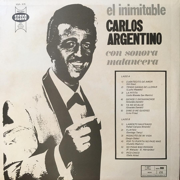 Carlos Argentino Con La Sonora Matancera - El Inimitable | Seeco (SCLP-9172) - 2