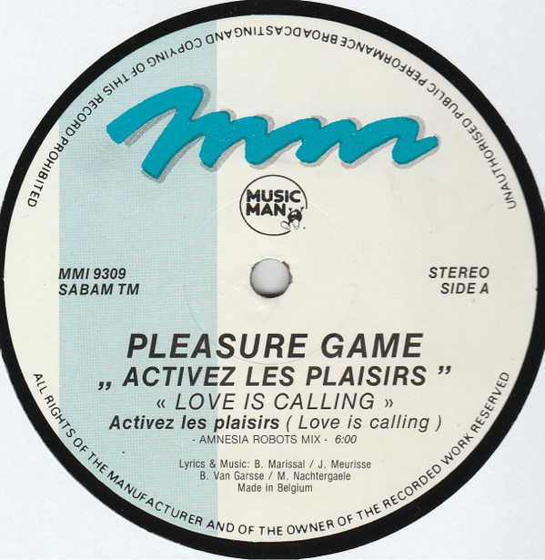 Pleasure Game - Activez Les Plaisirs... (Love Is Calling) | Music Man Records (MMI 9309) - 3