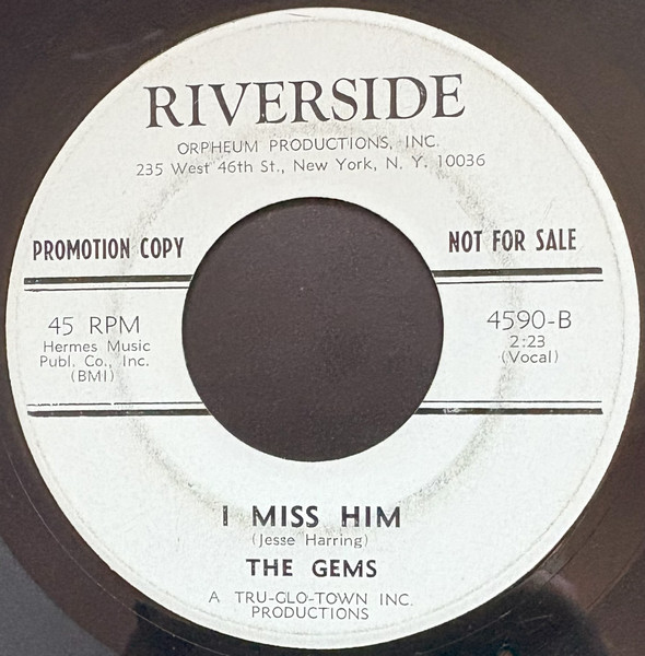 The Gems - I'll Be There | Riverside Records (4590) - 2