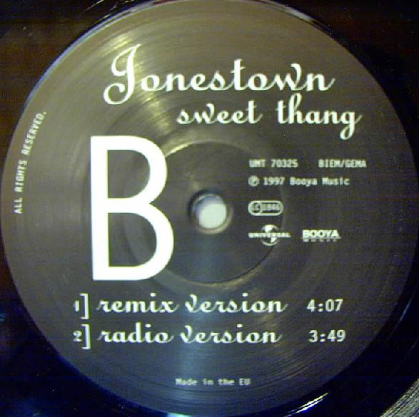 Jonestown - Sweet Thang | Universal (UMT 70325)
