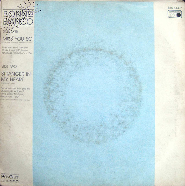 Bonnie Bianco - Miss You So | Polydor (885 644-7) - 2