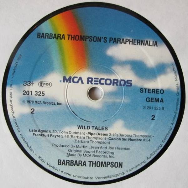 Barbara Thompson's Paraphernalia - Wilde Tales | MCA Records (201 325) - 4