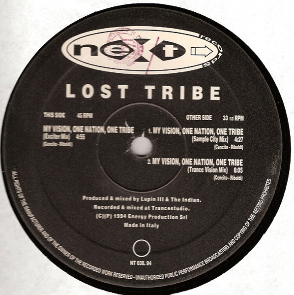 Lost Tribe Of The Lost Minds Of The Lost Valley - My Vision, One Nation, One Tribe | Next Records (NT 038 94) - 3