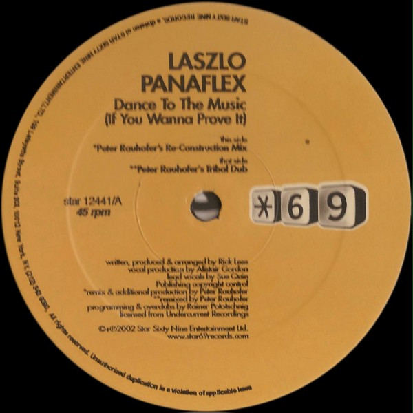 Laszlo Panaflex - Dance To The Music (If You Wanna Prove It) (The Peter Rauhofer Remixes) | Star 69 Records (star 12441)