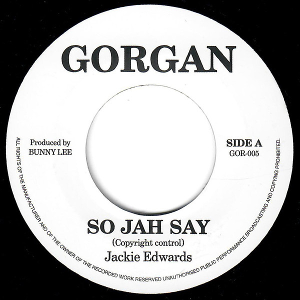 Jackie Edwards - So Jah Say | Gorgan (GOR-005)